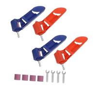 Warmhm 4 Ensembles Affûteur Portable pour Forets Outil Léger et Précis pour Meulage Manuel Compatible avec Forets Métalliques Kit avec Pierre Abrasive pour Bricolage et Usage