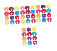 Warmhm 4 Ensembles Autocollant À Vin Marqueur De Vin en Forme De C Verres À Vin Charme Tasses Nom Recueillir des Marqueurs De Tasse Marqueurs De Verre À Boire Gel De Silice 12 Pièces * 4