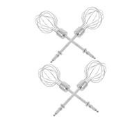 Warmhm 4 Pièces Accessoires Batteurs pour Mixeur à Main Acier Inoxydable Mini Portables pour Œufs et Pâte Compatibles avec Électriques Faciles à Nettoyer et