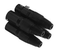 Warmhm 4 pièces Adaptateurs XLR Broches Connecteurs Micro Mâle et Femelle Noirs Convertisseur Câble Micro Compatible Multi-appareils Broches Cuivre Argentées pour Audio Stable