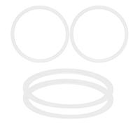 Warmhm 4 Pièces Anneau de Couvercle en Silicone Blanc pour Bouteille Isotherme, Joint D'étanchéité Étanche et Isolant Thermique, Accessoire Indispensable pour Gourde et Tasse