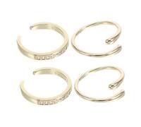 Warmhm 4 Pièces Bague Orteil Femme Ajustable avec Ouverte Bijoux de et Confortables pour Plage Style Chic