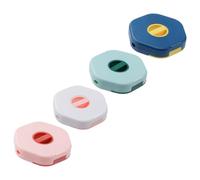 Warmhm 4 pièces Boîte de Gestion de Câbles avec Enrouleur Rotatif pour Câble de Charge et Écouteurs Rangement Compact pour Bureau et Voyage Organiseur de Cordons Polyvalent et Portable