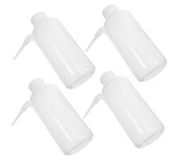Warmhm 4 pièces Bouteilles de Lavage Polyéthylène Semi-transparentes de Bouteilles à Presser à Large Goulot pour Laboratoire Rinçage Précis et Stockage de Réactifs Chimiques Usage