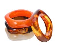 Warmhm 4 Pièces Bracelets Jonc Acrylique Large Géométrique Irrégulier pour Femme Manchettes Légères et Colorées pour Fête et Quotidien