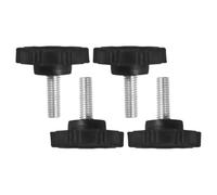 Warmhm 4 Pièces Capuchon de Fixation du Mât de Parasol M8 pour Pied de Parasol de Terrasse, Vis de Serrage en Acier et PP, Bouton de Réglage Portable pour Camping Extérieur