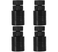 Warmhm 4 Pièces Chandelle de Nivellement à Vis Réglable, Tête Plate, | Acier Noir, Positionnement Précis, Usage Construction et Fabrication, Support Robuste pour Outils et Mobilier