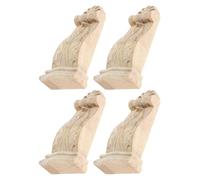 Warmhm 4 pièces Colonnes Décoratives Massif Sculpté Moulures Élégantes de Style Européen pour Encadrements Meubles Entrées Finition Murale Raffinée Couleur Jaune