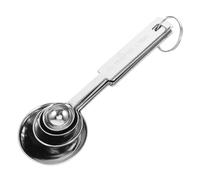 Warmhm 4 Pièces Cuillères à Mesurer Acier Inoxydable pour Cuisson et Pâtisserie Manches Ergonomiques Rangement Suspendu Compact Ensemble Complet pour Mesures Précises Cuisine