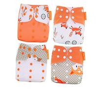 Warmhm 4 Pièces Culotte de Bain Lavable pour Garçon Fille de Couches Étanches pour Durabilité Assurés