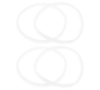 Warmhm 4 Pièces Joint de Mélangeur en Silicone, Joints D'étanchéité en Silicone pour Couvercle de Blender 2 L, Blanc, Étanche, Installation sans Outil, Compatible Mixeurs Haute Vitesse