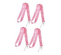 Warmhm 4 pièces Lanières Téléphone Portable Léopard Cordon Tour de Cou Léger pour Cartes Identité Randonnée Sport Voyage