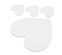 Warmhm 4 Pièces Lot de Toiles à Peindre Coton Forme Cœur Supports pour Peinture à Lhuile Bords Arrondis Sécurisés pour Artistes Étudiants et Loisirs