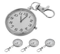 Warmhm 4 pièces Montre Vintage à Chiffres Clairs pour Infirmières et Étudiants Montre avec Porte-clés Pratique pour Gestion Précise Examen et Travail Lot