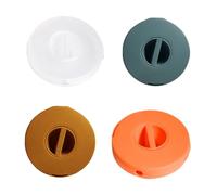 Warmhm 4 pièces Organisateur Câble Rotatif Support Câble Pratique pour Bureau Clip de Rangement Données Protections et Animaux Design Flexible et Jaune Bleu Transparent Orange