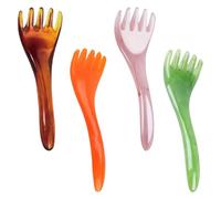 Warmhm 4 pièces Peigne de Massage Du Chevelu Résine Stimulateur Sanguin Portable pour Détente et Soulagement des Tensions Outil Doux et Ergonomique pour Relaxation Couleur Aléatoire