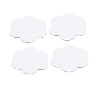 Warmhm 4 Pièces Petits Panneaux Toile Coton Forme Fleur pour Peinture Acrylique Coins Arrondis Adapté pour Étudiants Artistes Débutants