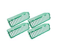 Warmhm 4 Pièces Plastic Shelf Dividers for Supermarket Fruit and Vegetable Racks Secure Easy to Clean Fresh Food Guardrails for Organized Retail Shelving