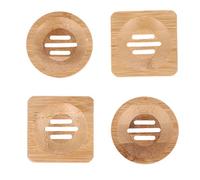 Warmhm 4 Pièces Rack de en Assiette Porte- carré Évacuation Produit Porte- en Barre Plat de avec Drainage Petit Porte-