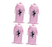 Warmhm 4 pièces Sac de Danse Ballet Satin Élégant Pochette Pliable Protectrice pour Chaussures de Danse Sac Rangement Chaussures pour Entraînement et Voyage pour Écoles et Studios