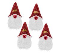 Warmhm 4 Pièces Santa Claus Decorative Tree Hangings Set for Christmas Window Displays and Festive Party Decor Vibrant Colors Easy to Hang Versatile for Homes Offices and Retail Spaces