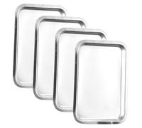 Warmhm 4 pièces Set de Assiettes Acier Inoxydable pour Garçon Fille Plateau Repas pour Self Service Pique et Camping Facile à Nettoyer et Transporter