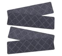 Warmhm 4 Pièces Tapis de Marches D'escalier Antidérapant Réutilisable en Polyester Surface Douce et Design Élégant pour Sécurité Intérieure des Escaliers