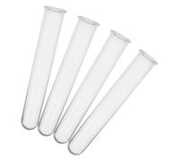 Warmhm 4 Pièces Tube Plastique Transparent pour Fleurs Hydroponiques Lot de Vases Test DIY pour Propagation de Plantes Décoration Moderne pour Maison et Bureau