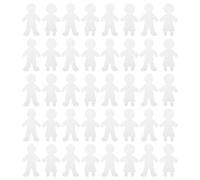 Warmhm 40 Pièces Découpages Polyvalent pour Blanc en Poupées et Garçon de Papier Formes Humaines, Matériel Artistique Décoratif Filles pour Activités Scolaires en Classe
