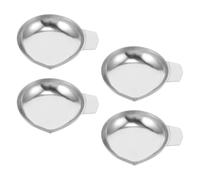 Warmhm 4pcs Plateaux de Pesée en Acier Inoxydable pour Bijoux et Pierres Précieuses, Surface Lisse et Résistante la Corrosion, pour Pesée Précise en Laboratoire