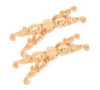 Warmhm 4pièces Appliques Décoratives Sculpté pour Et Meubles Décorations Murales Relief Naturel Style Européen
