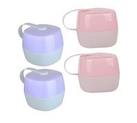 Warmhm 4Pièces Boîte De Rangement Pour Étui Portable Design Mignon Pour Sucettes Et Accessoires Facile à Nettoyer Et Compact Pour Parents Actifs