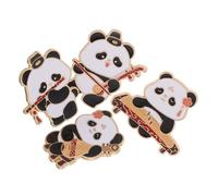 Warmhm 4pièces Broches Panda Émail avec Motifs Chinois pour Décorer Vêtements Sacs et Accessoires Lot