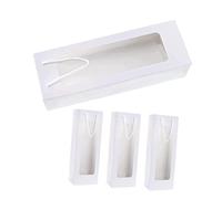 Warmhm 4pièces Lot Vin Papier avec Fenêtre Sacs Réutilisables pour Bouteilles pour Voyages Et