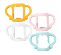 Warmhm 4pièces Poignée de Biberon Silicone pour Allaitement Transport des Biberons Garçon Fille