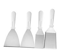 Warmhm 4Pièces Spatule De Cuisine Acier Inoxydable Set Pratique Design Ergonomique Antidérapant Et Facile pour Steak Pancakes Et Pâtisseries