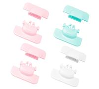 Warmhm 4pièces Verrou de Sécurité pour Porte de Réfrigérateur et Congélateur Lot pour Garçon Fille et Garçon Fille Facile à Installer Manipuler une Seule Main Couleur Aléatoire