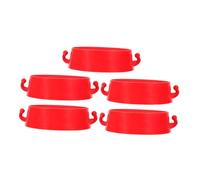 Warmhm 5 Pièces Anneaux de Connexion Plastique pour Cônes de Trafic Connecteurs de Chaînes pour Gestion de Stationnement et Sites de Construction
