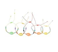 Warmhm 5 pièces Bracelet de Plage Hawaii Lot de Bijoux Élégants pour Accessoire de Main Unique et pour Toutes Occasions Couleur Aléatoire Couleur Aléatoire