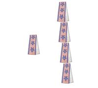 Warmhm 5 Pièces Chemin de Table Independence Day pour Salle à Manger et Restaurant Décoration Patriotique avec Motif Étoile pour Memorial Day et Usage