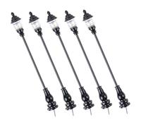 Warmhm 5 pièces Miniature Lampadaire de Jardin Modèle de Lampe de Rue Mini pour Décoration de Maquette Éclairage Décoratif pour Maison Miniature et Paysage de Table Sable