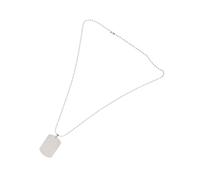 Warmhm 5 pièces Pendentifs Homme Acier avec Chaîne Collier Identité pour Adulte Pendentif Suspendu Acier Inoxydable Homme Argenté