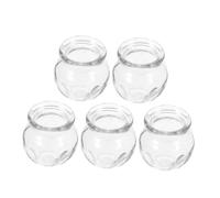 Warmhm 5pièces Ventouses pour Thérapie Ventouses Verre pour Acupuncture Chinoise Massage du Dos et Techniques Traditionnelles