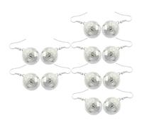 Warmhm 6 paires Boucles Oreilles Disco Ball Élégantes et Légères Parure Fantaisie Femme Chic pour Tenues et