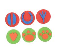 Warmhm 6 Pièces Animaux Eva Outils de Dessin Graffiti pour Garçon Fille à Peindre Sécurisés et Réutilisables pour Activités Manuelles et Éducatives Couleur Aléatoire