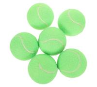 Warmhm 6 Pièces Balle de Tennis Mini pour Chien en Caoutchouc Vert Rebondissante, Adaptée aux Chiots et Animaux Âgés, pour Jeux Actifs en Appartement