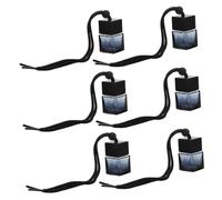Warmhm 6 Pièces Bouteille Suspendue de Parfum de Voiture humidificateur d'air Distributeur éliminateur d'odeurs Bouteilles de désodorisant de Voiture Bouteilles de Parfum Un Verre Black