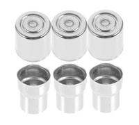 Warmhm 6 Pièces Capuchons de Magnétron pour Micro-ondes Argenté en Fer, Résistance la Casse et Maintien Performance, Design Simple et Généreux, Cylindre Adapté aux Chefs Professionnels