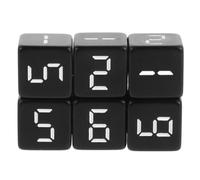 Warmhm 6 Pièces Dés Numériques en Résine Noire 1,6cm pour Jeux de Société | Lecture Rapide, Identification Intuitive, Finition Soignée, Usage en Enseignement des Chiffres et Soirées