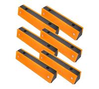 Warmhm 6 pièces Réflecteurs de Sécurité Routière Double Face Jaunes Lot pour Mur de Tunnel et Barrières Extérieures Marqueurs Réfléchissants à Haute Visibilité pour Signalisation